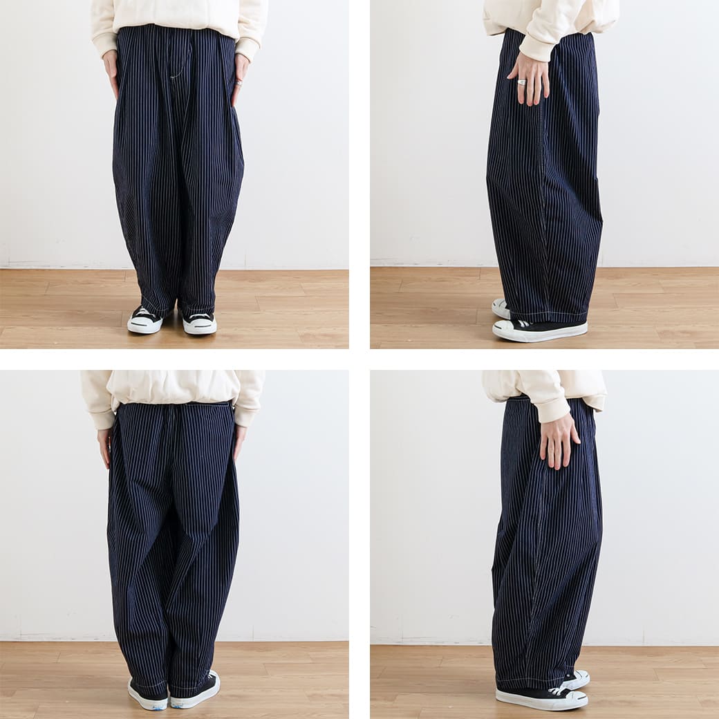 HARVESTY ハーベスティ ペンシル ストライプ サーカスパンツ｜BORN