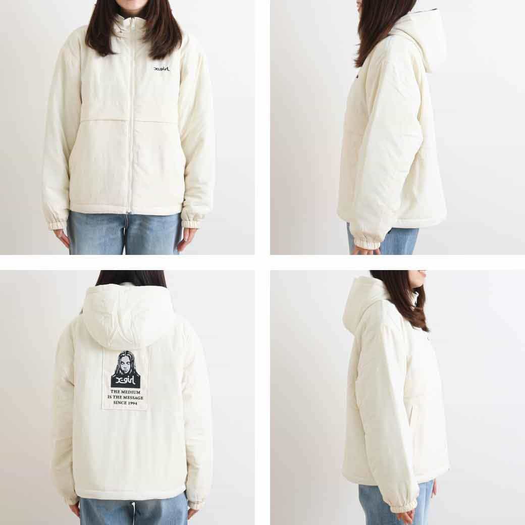 X-girl エックスガール フェイス パッチ リバーシブル ジャケット