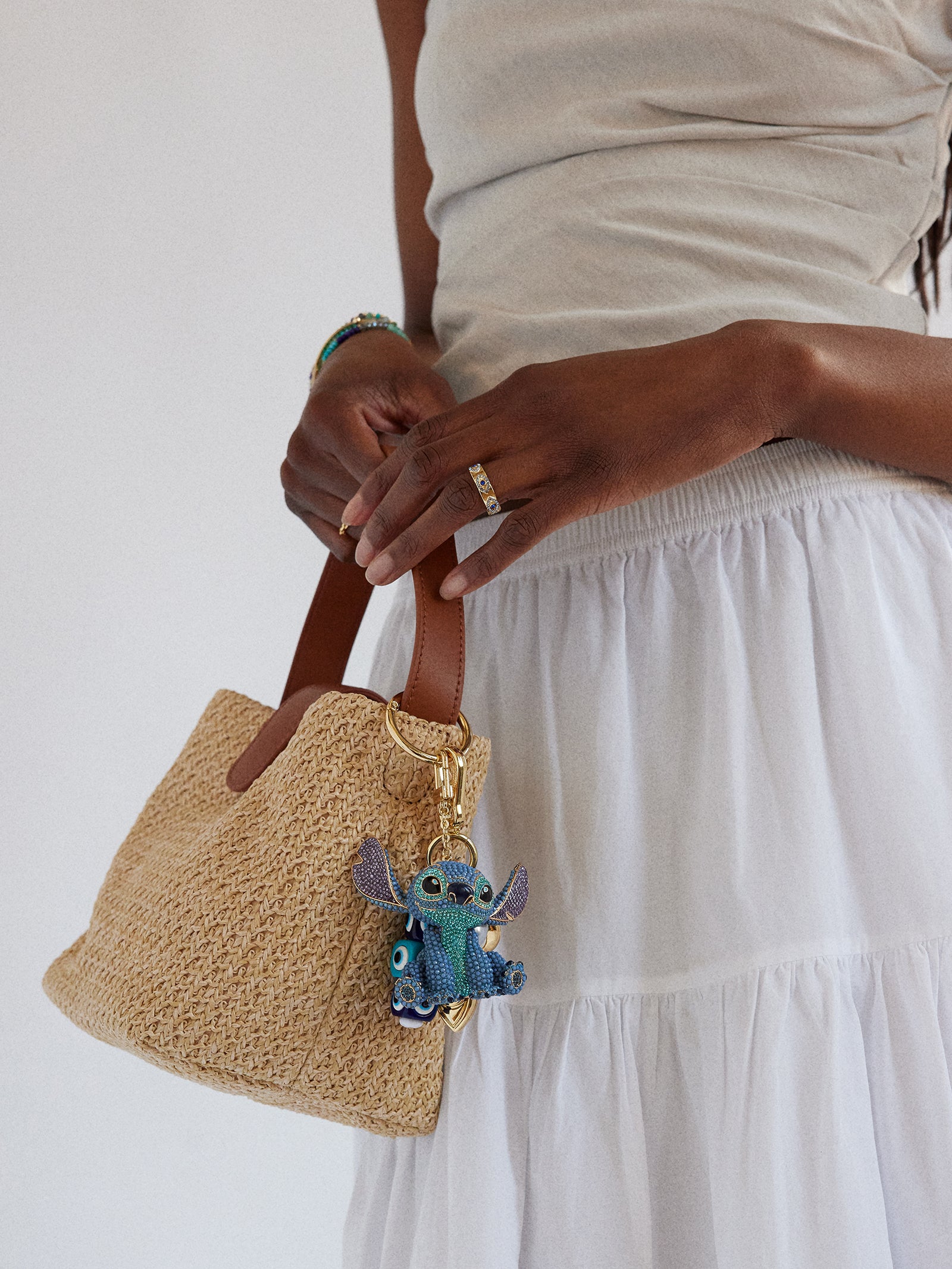 Disney Stitch 3D Bag Charm - Blue – Stitch keychain – BaubleBar