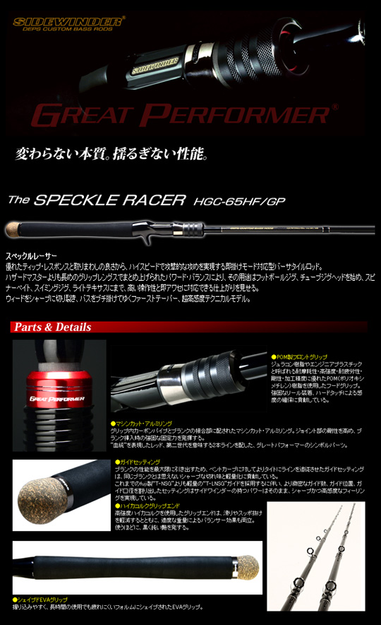 デプス サイドワインダー HGC-65HF GP スペックルレーサー グレート