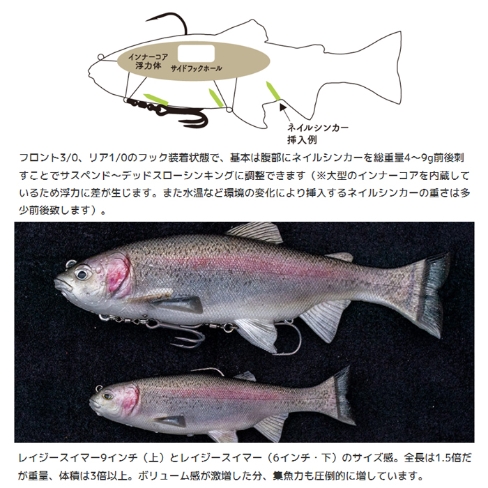 在庫限りの特別価格】イマカツ レイジースイマー 9inch 3Dリアリズム