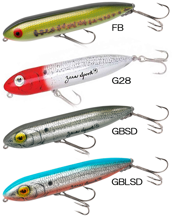 全16色】ヘドン オリジナルザラスプーク Heddon - 【バス・トラウト