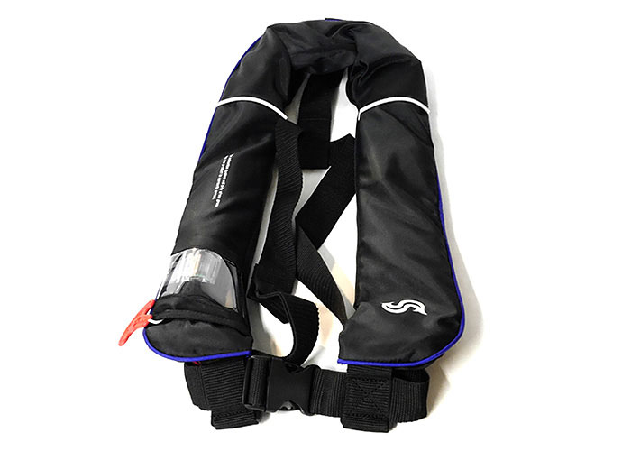 桜マーク付】 ブルーストーム 膨張式ライフジャケット サスペンダー