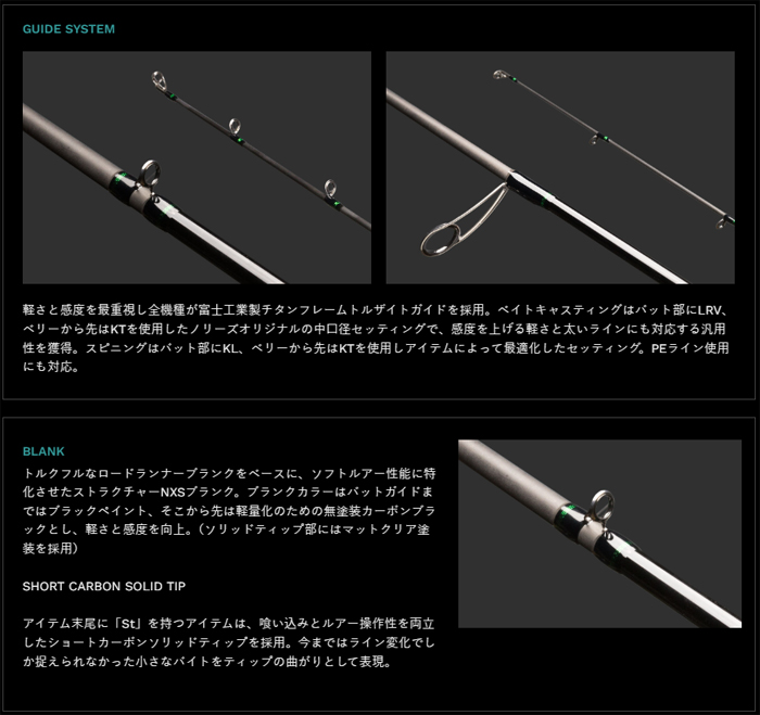 ノリーズ ロードランナーストラクチャー NXS STN580ML ツルストロール