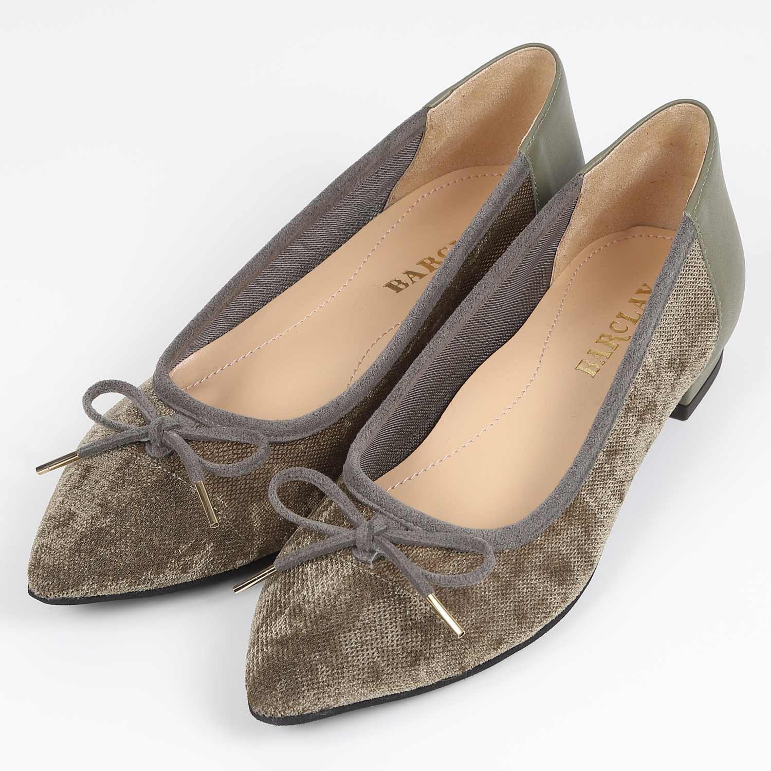 BARCLAY（バークレー）ポインテッドトゥメッシュバレエシューズ