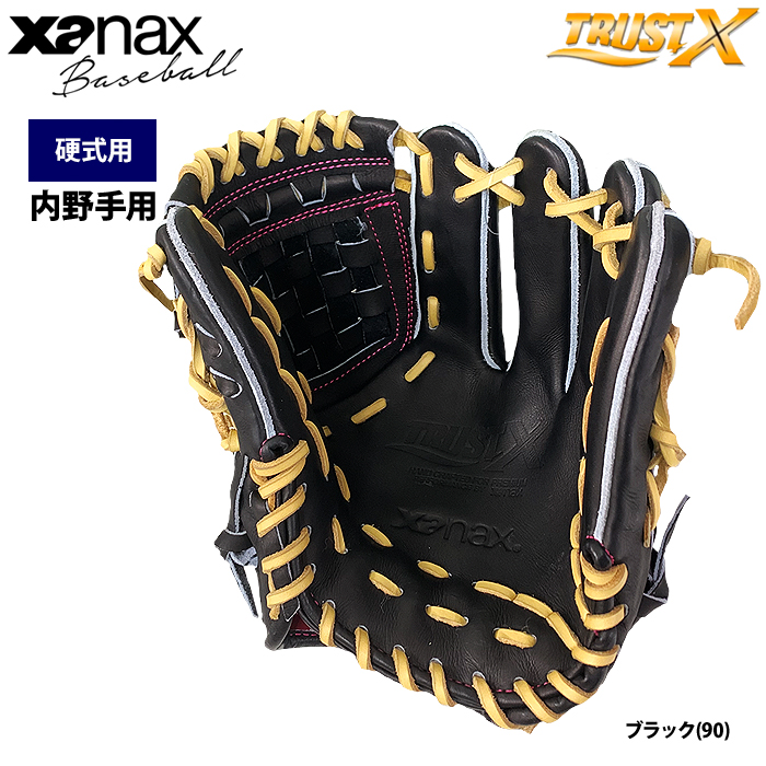 即日出荷 ザナックス 限定 野球用 硬式用 グラブ プロ担当 型付け 内