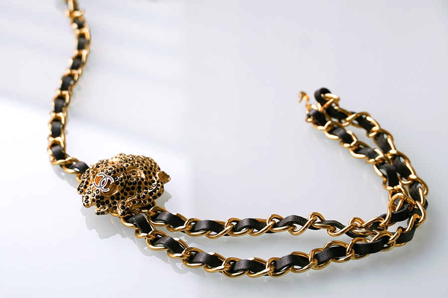 希少】CHANEL ビンテージチェーンベルト ライオンモチーフ