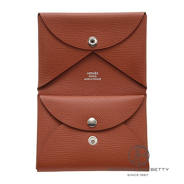 カルヴィ デュオ カードケース ブリック ブラウン[] Calvi Duo Card