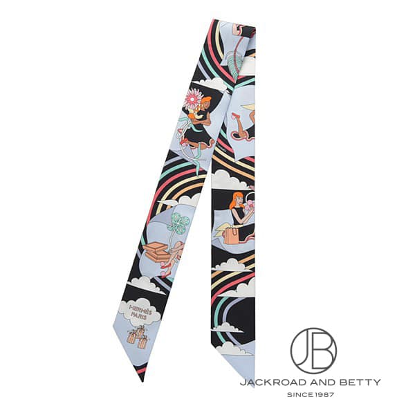 ツイリー 空飛ぶカレ ノワール ブラック 黒[] Twilly | エルメス 新品