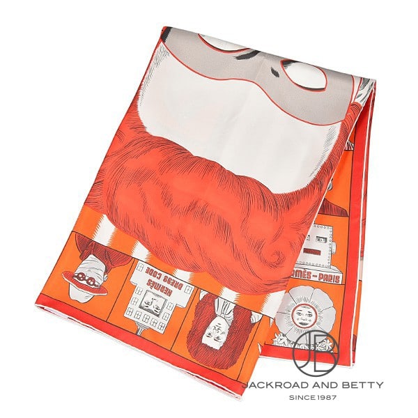 カレ ダブルフェイス90 エルメスのドレスコード オレンジ[H903780S 01