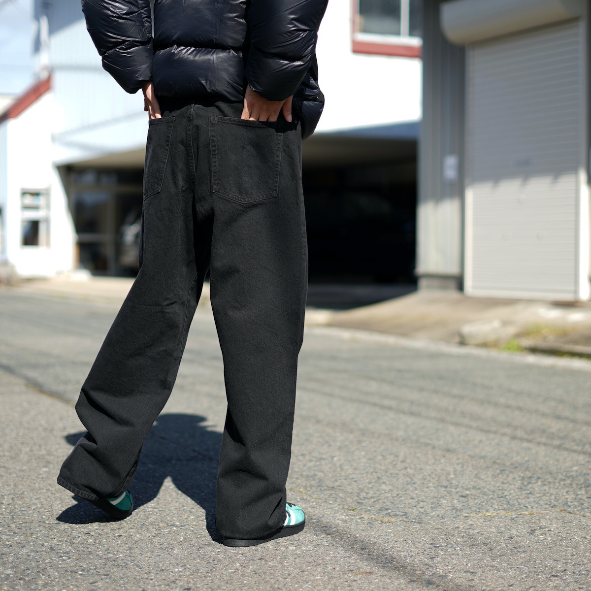 UNUSED / UW1180 14oz Denim buggy pants (Black)