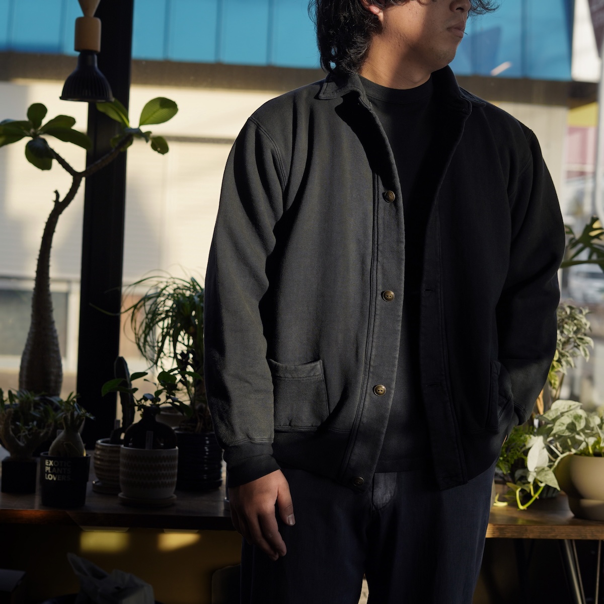 A.PRESSE / Vintage Sweat Cardigan (Black)