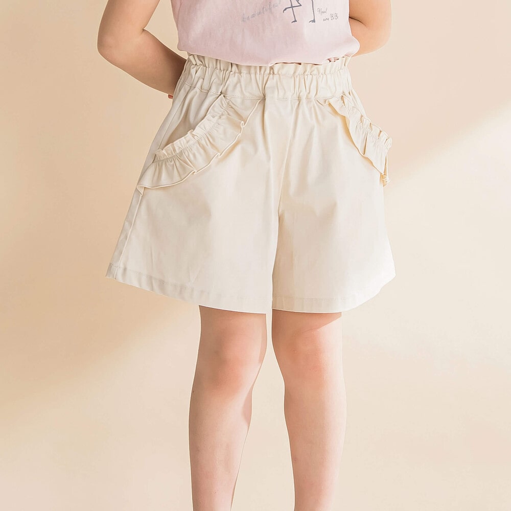 ストレッチツイルポケットフリル付きキュロット(80~130cm)(80cm