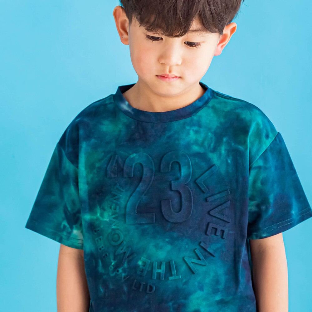 jump one ジャンプワン タイダイプリントTシャツ サイズ48 ブルー 美品