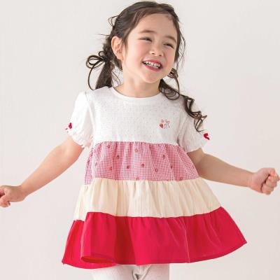 お揃い】レモンイチゴフルーツ柄ティアードチュニック(80~130cm)(80cm