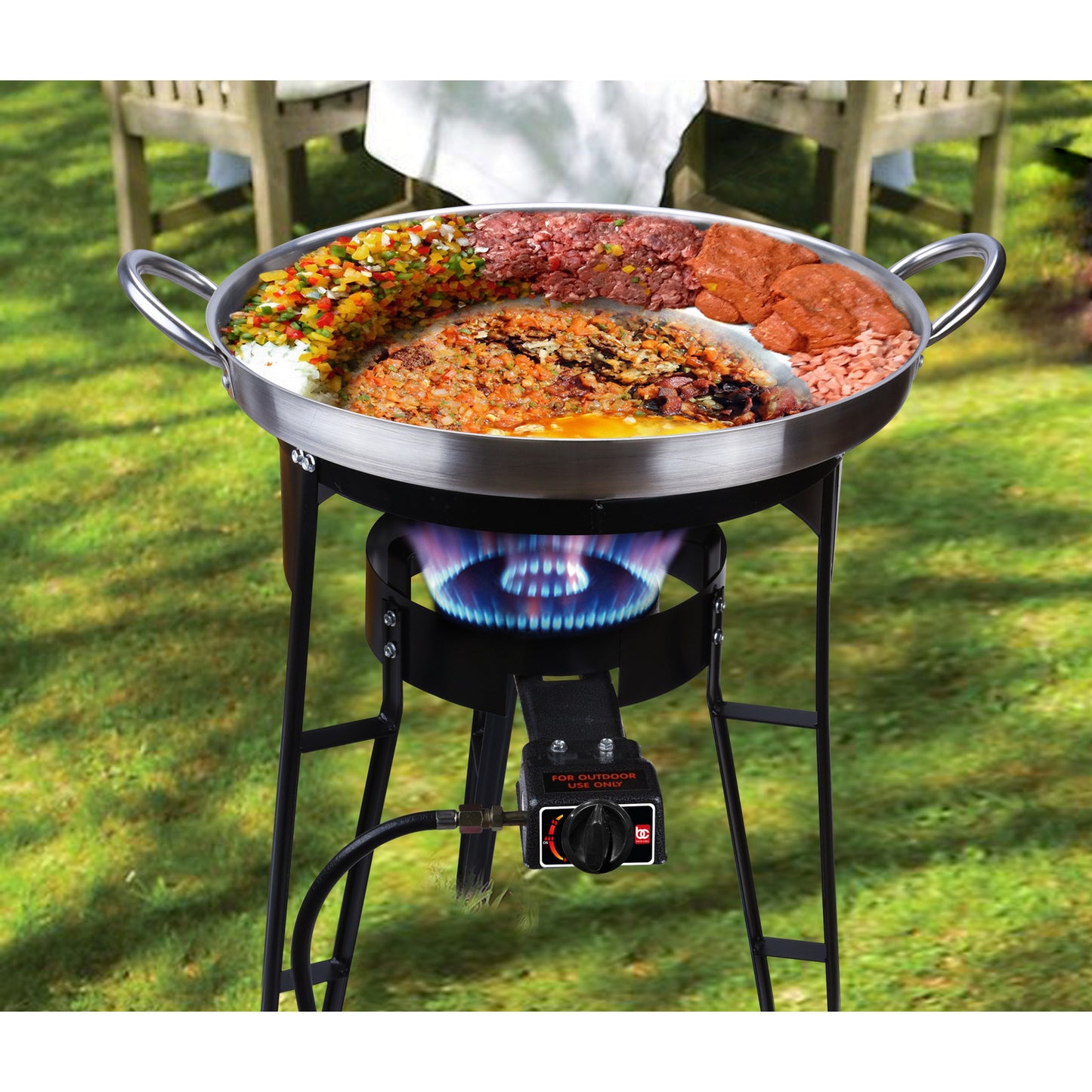 Cast-Iron Propane Burner With Stand & Comal Set – Perfect for
