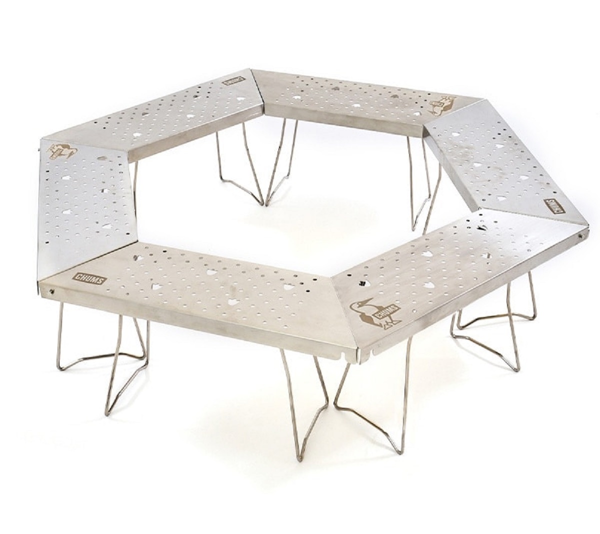 CHUMS ファイヤービットテーブル 6枚+おまけ収容バッグ付き CHUMS