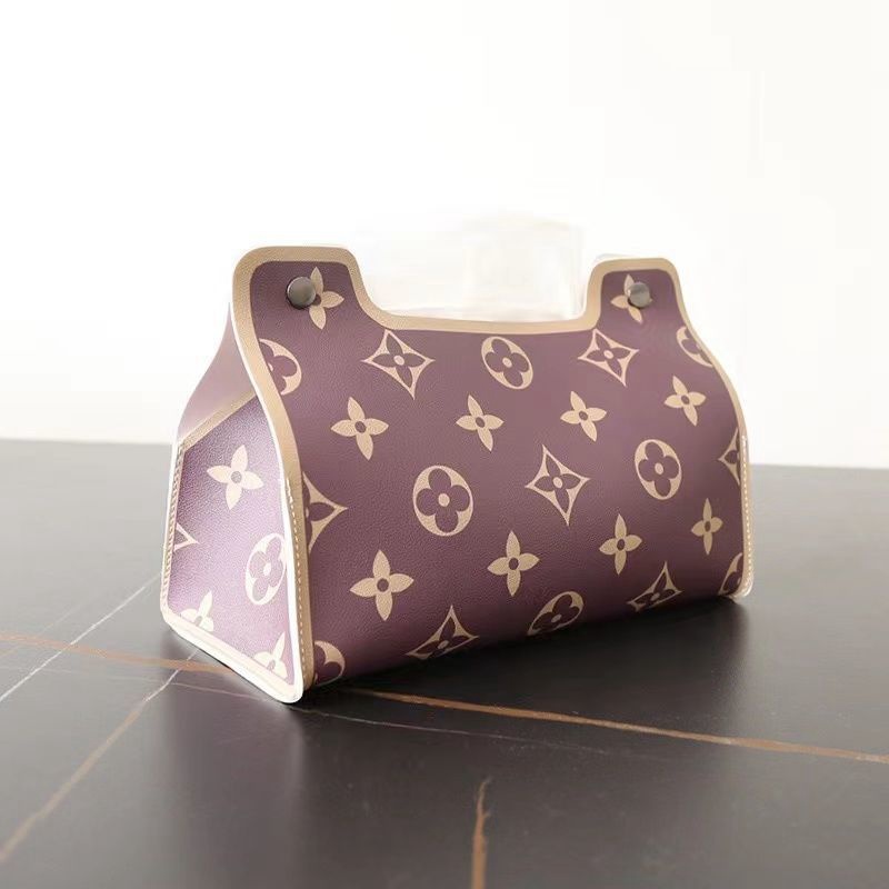 ルイヴィトンティッシュボックスハイブランドファッション PU レザー 4