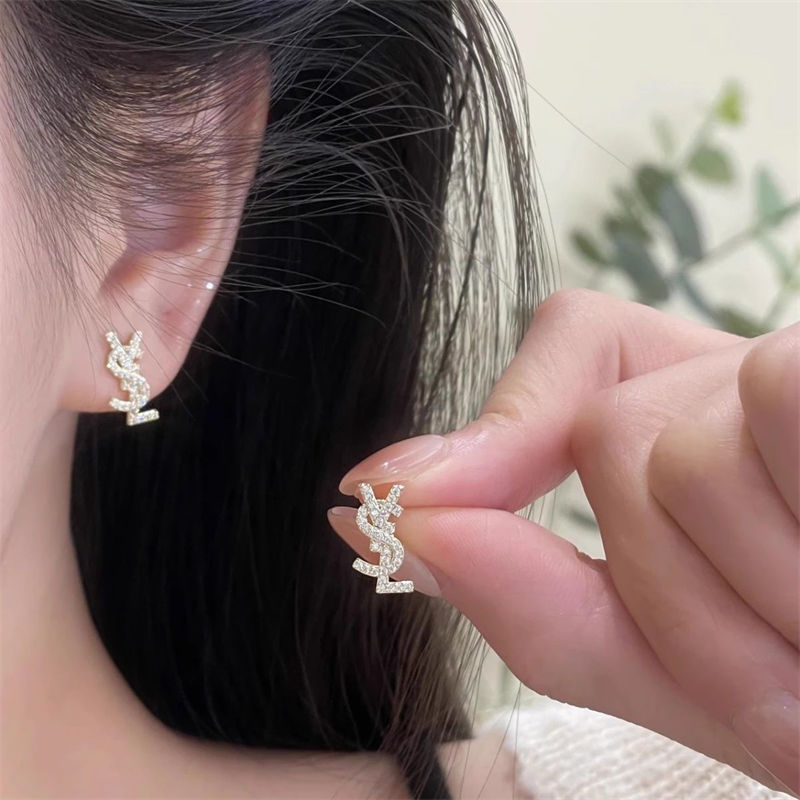 イヴサンローラン ピアス レディース 人気 上質ジルコニア YSL ピアス