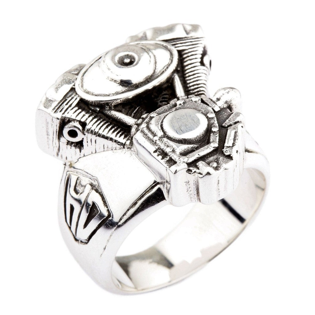 モーターサイクルエンジンリング – 925スターリングシルバー | バイ