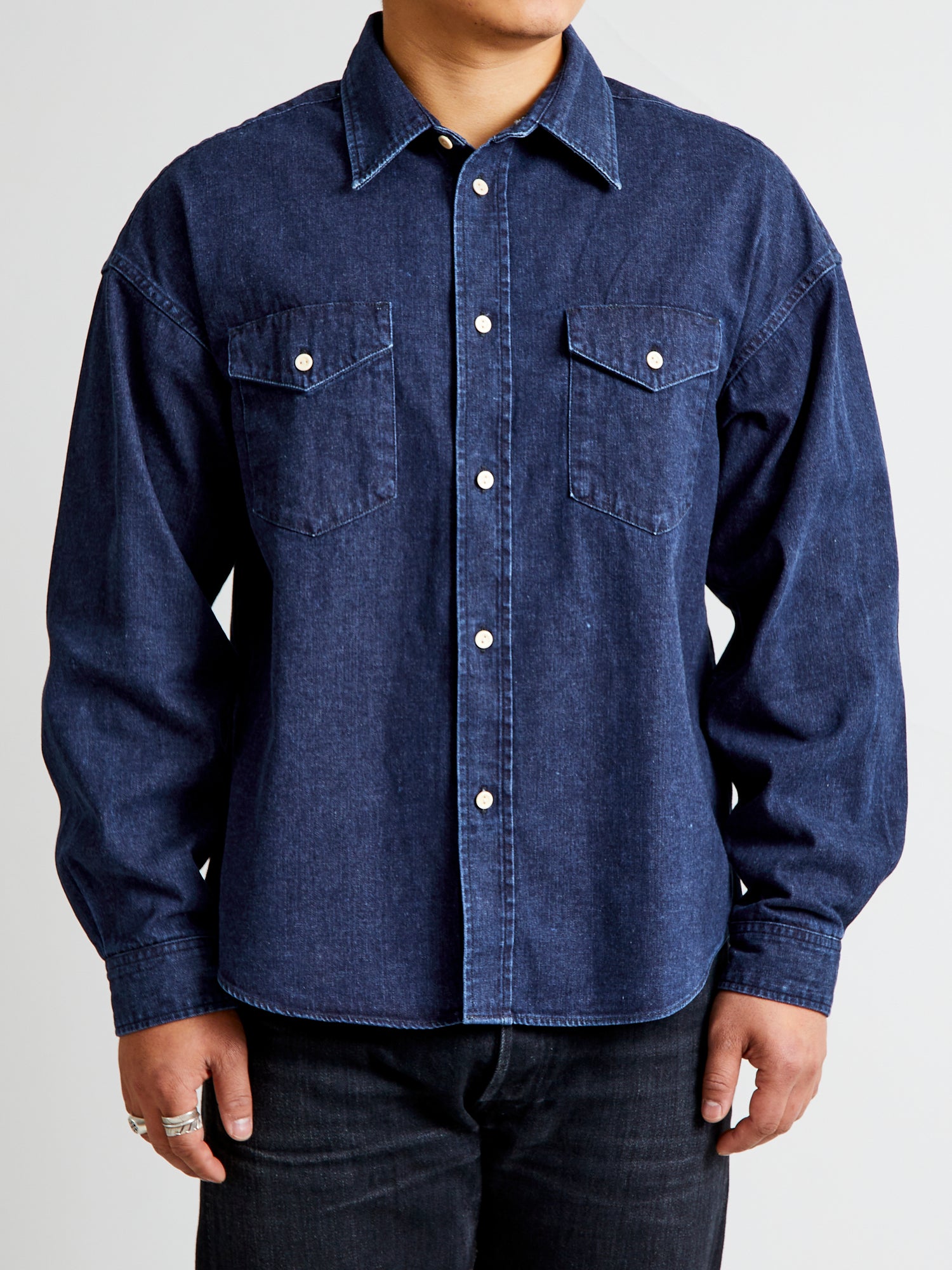 Visvim SS Handyman Shirt Damaged in Light Indigo – Blue Owl Workshop