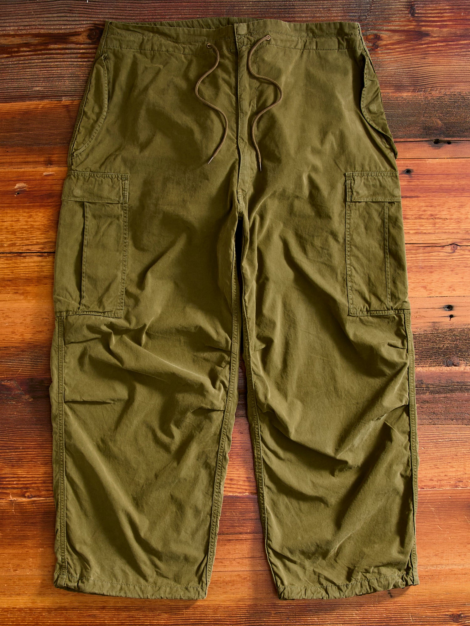 Cotton Nylon Darted Cargo Pants in Olive – Blue Owl Workshop