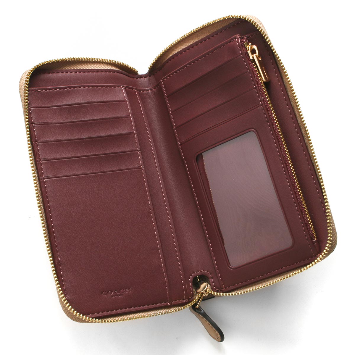 コーチ 長財布 財布 レディース ラウンドファスナー トープベージュ