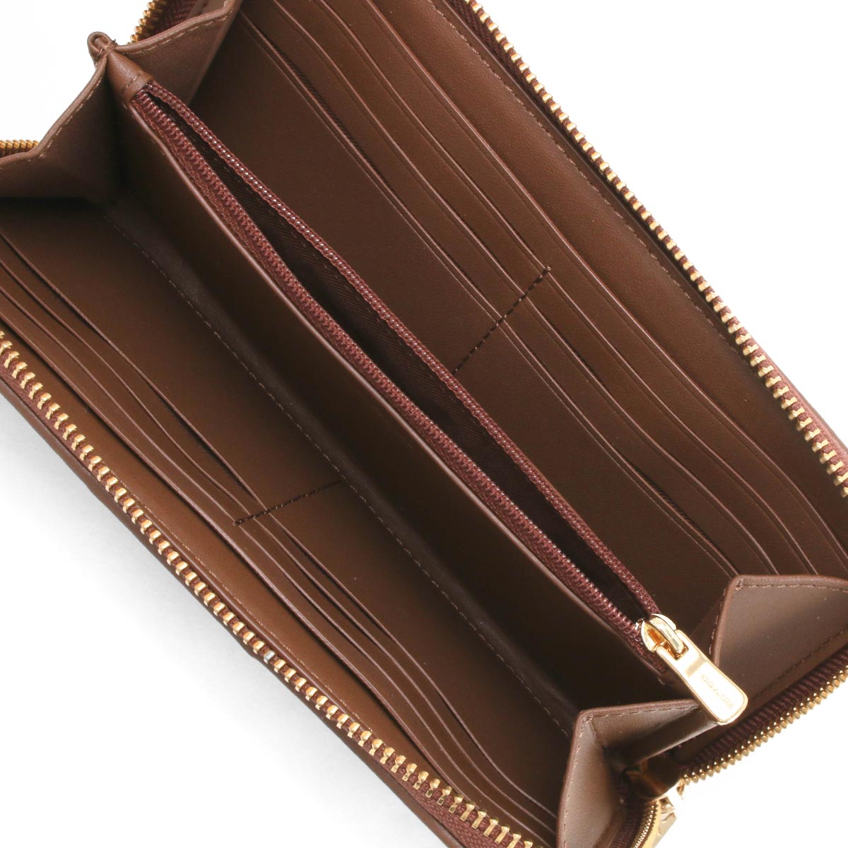 コーチ 長財布 財布 レディース シグネチャー カーキベージュ&サドル