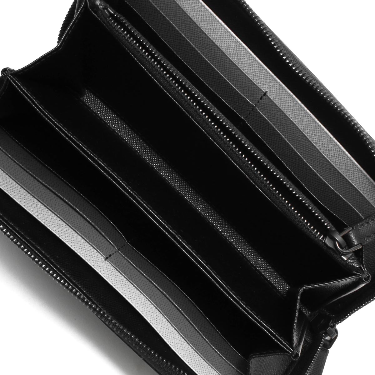 プラダ 長財布 財布 メンズ サフィアーノ マルチック ブラック 2ML317