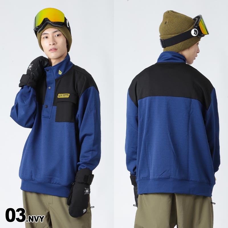 VOLCOM/ボルコム メンズ フリースプルオーバー G4152406 ジップ