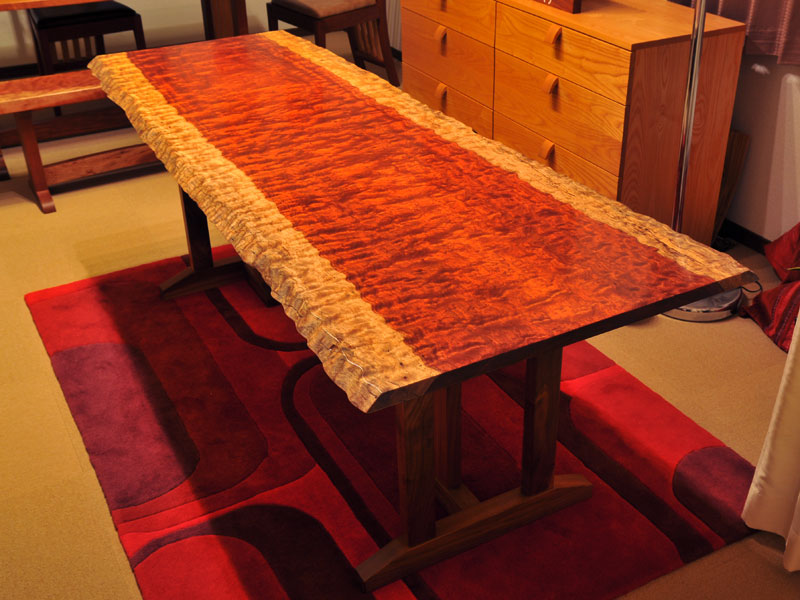 限定一台！極上一枚板ブビンガテーブル｜テーブル｜家具工房 BritCraft