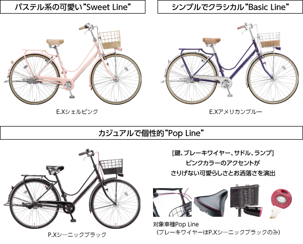 選べる3種類のカラーライン” パステル系「Sweet Line」を新たに