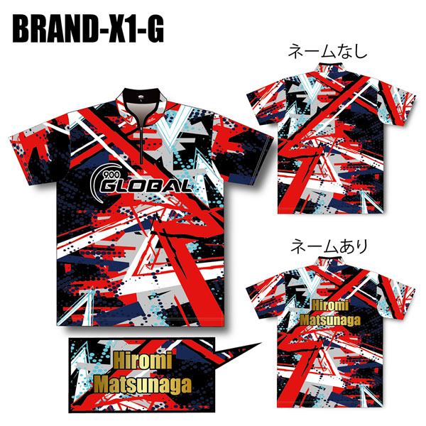 ボウリングウェア グローバル900 サイズM ブラック マーブル