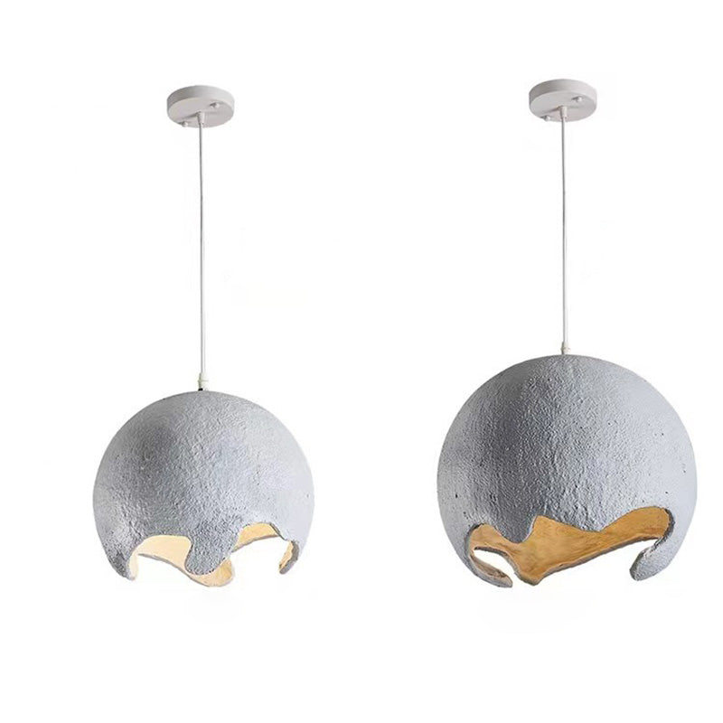 現代的な工業風の奇抜な丸型樹脂製1灯ペンダントライト 寝室用