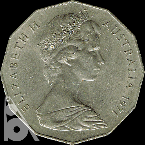 50セント 白銅貨(1969年発行) < オーストラリア < 海外通貨 < 文鉄