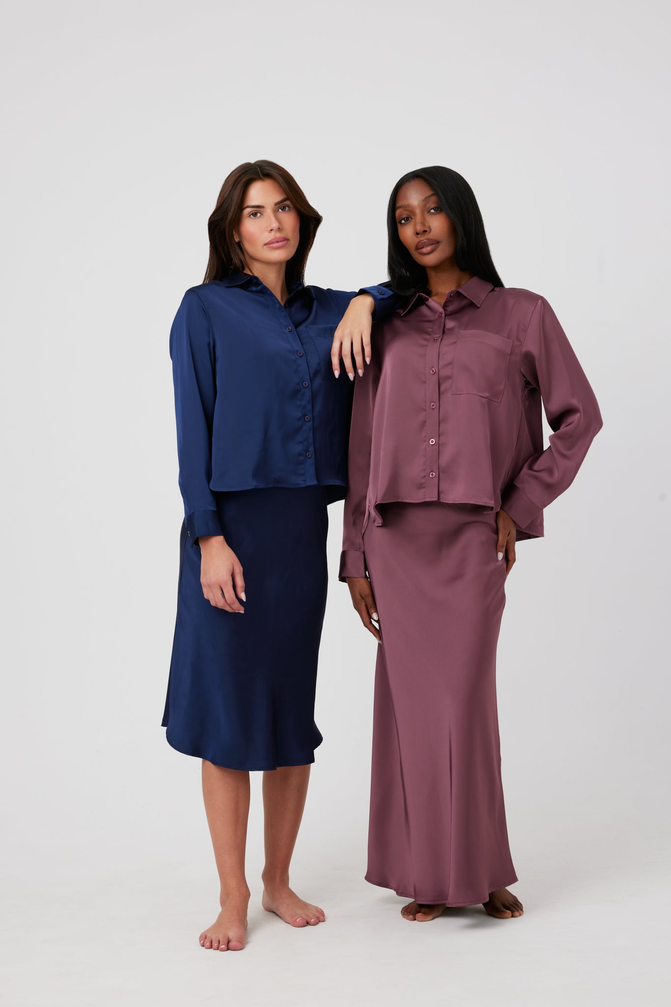 ワンピース eLLa. satin twill jumper skirt ワンピース eLLa. satin