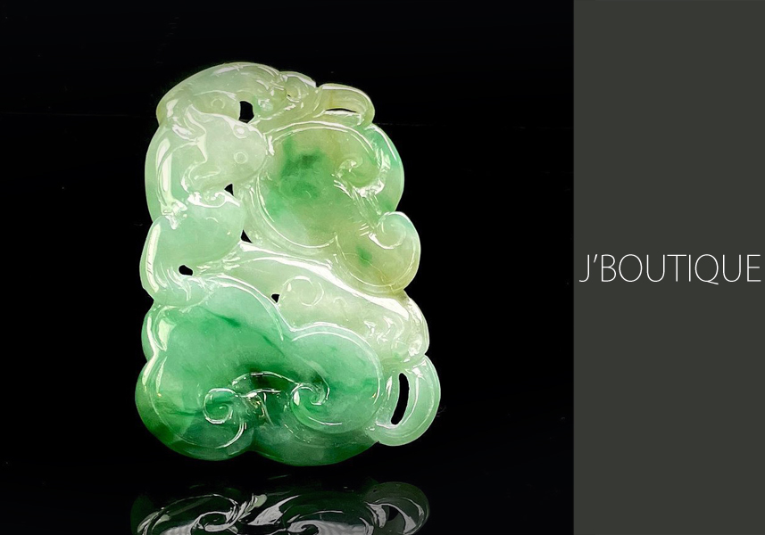 ミャンマー産天然無処理翡翠 仏像 菩薩様 インテリア 手石 ペンダント