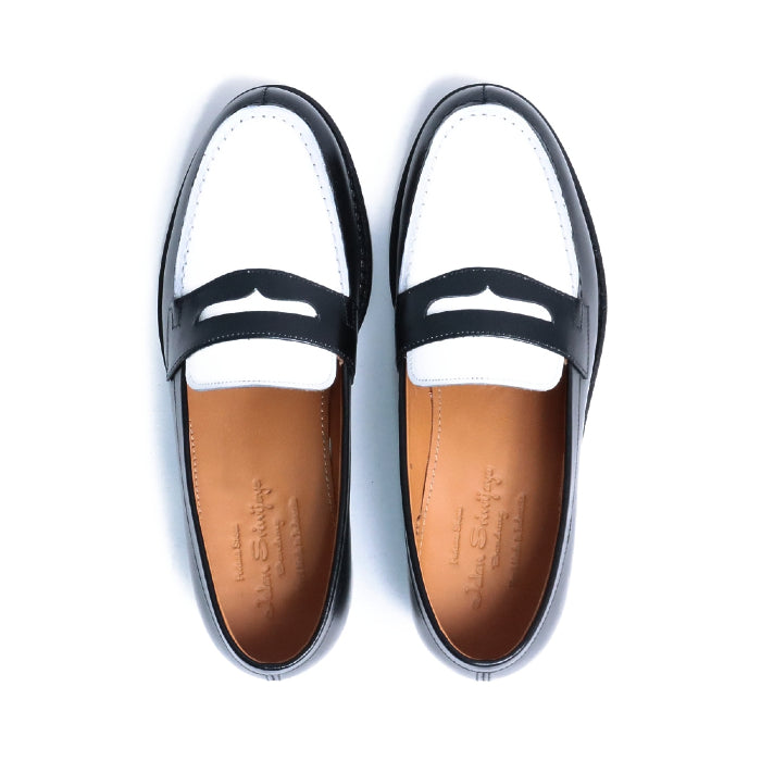 ローファー | 99036 / BLACK & WHITE CALF (LEATHER SOLE) - Jalan