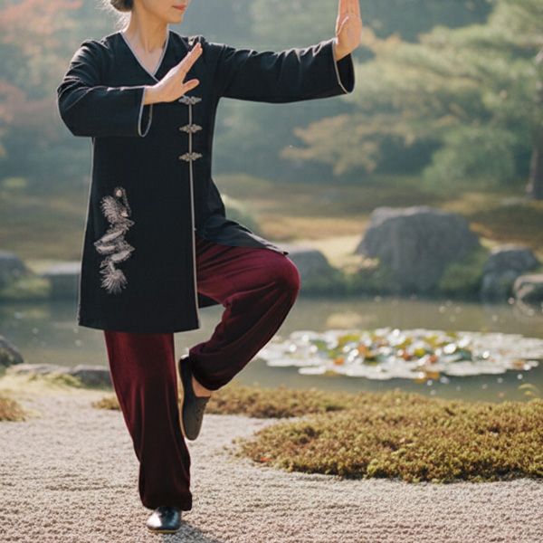 太極拳ベロアパンツ 秋冬 レディース 女性用 シンプル 練習用