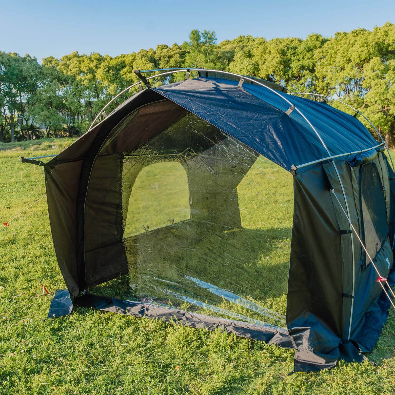 セット入り】カヌー 自立式 トンネルテント専用 TPUドア&TPUウィンドウ