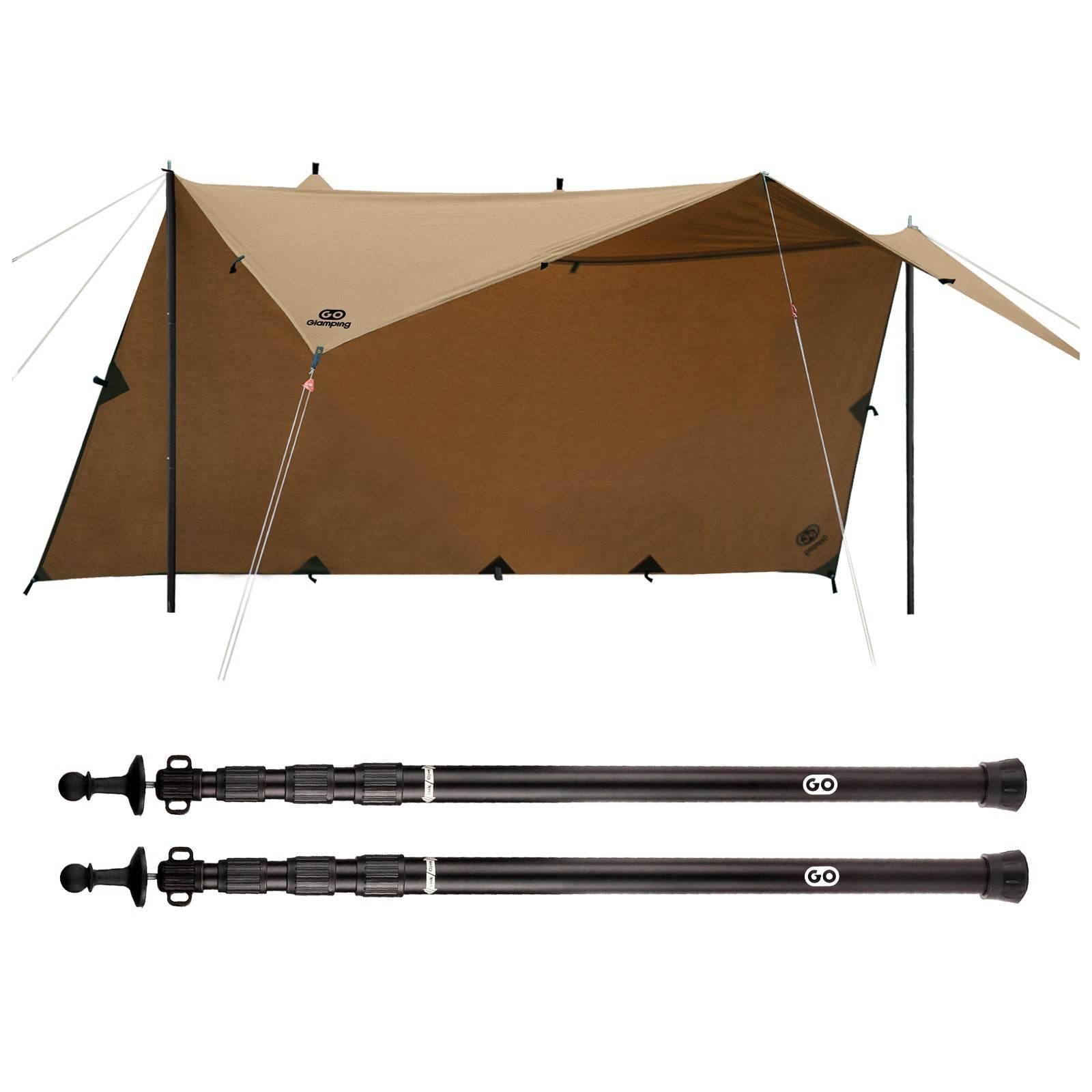 GOグランピング 3Mタープ ポール 2点セット GOグランピング 3Mタープ