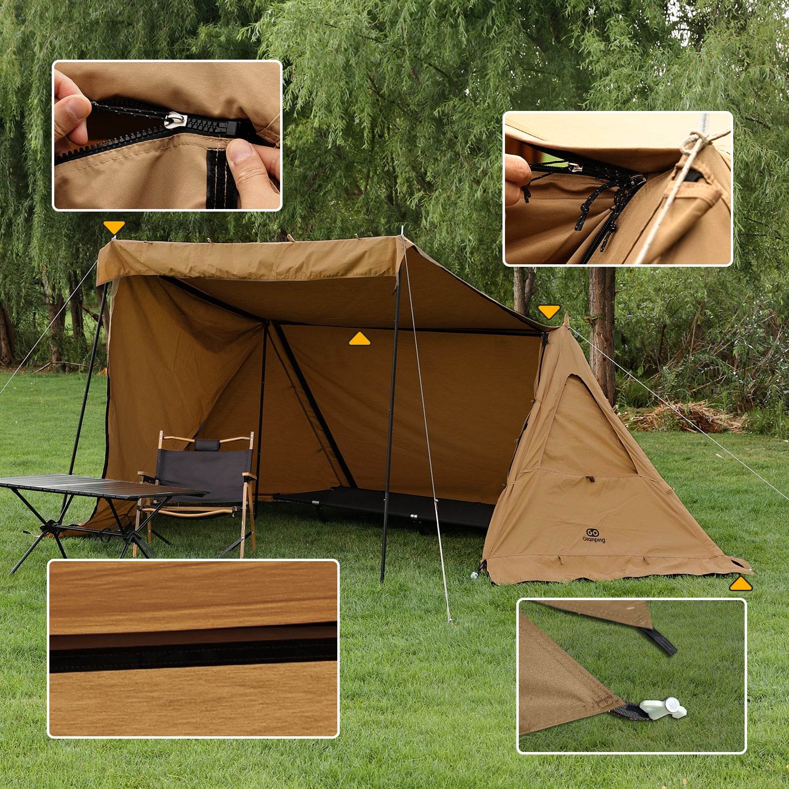 GO Glamping バップテント2.0 オプション4点付き ファッション GO