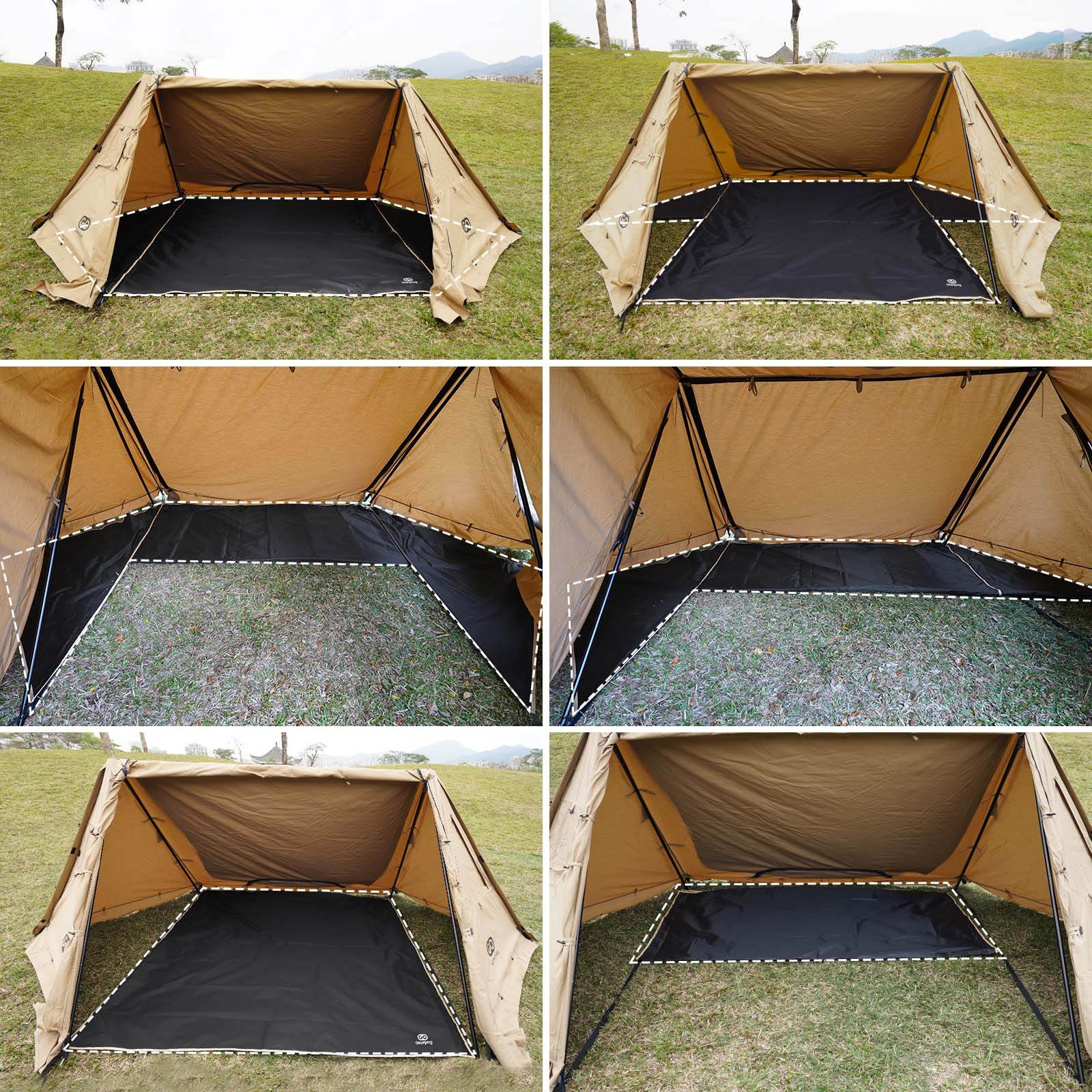GOGlamping G・GPUP/2.0パップテント適用 六角グランドシート