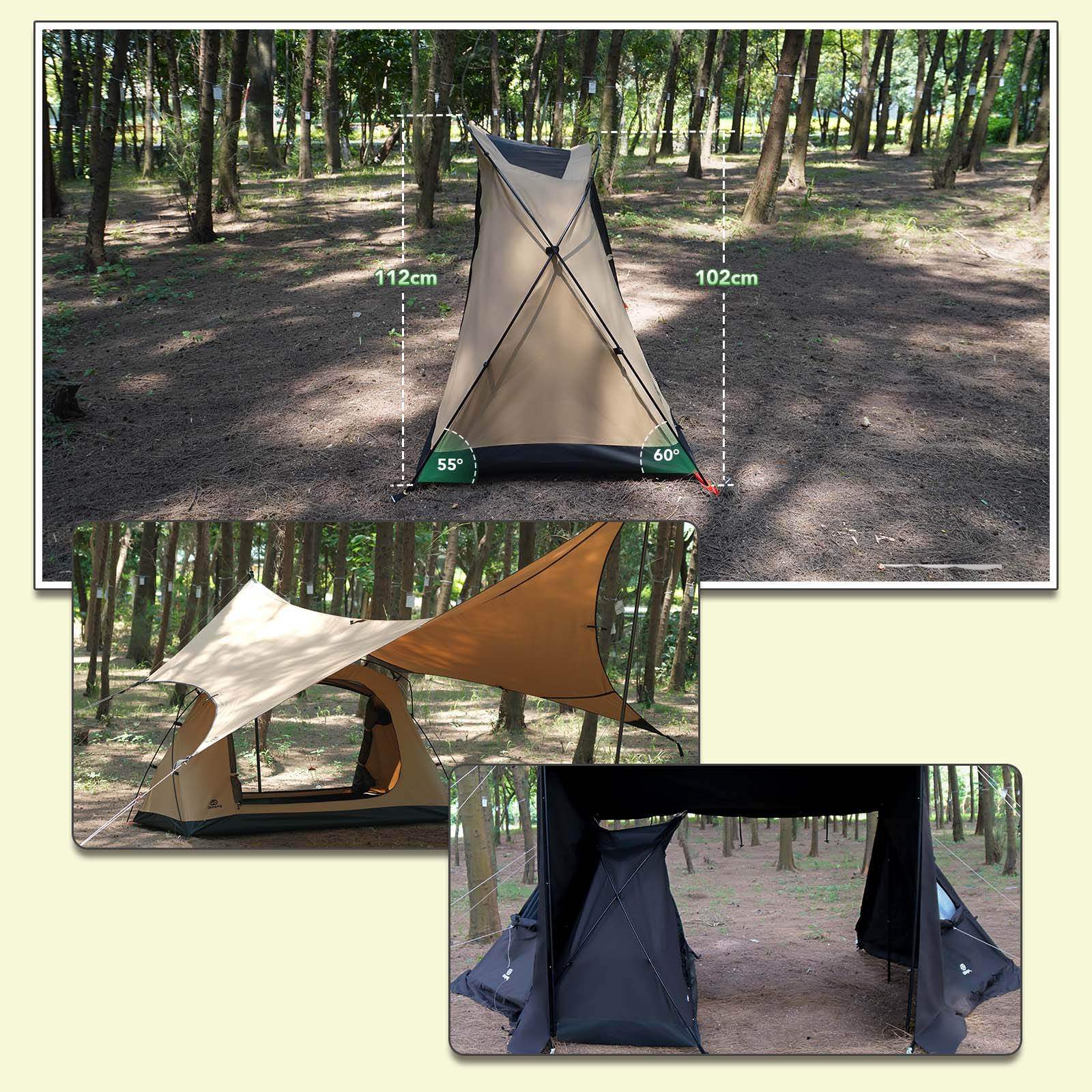 GOGlamping SKY EYE 自立式 テント TC & 専用フライシート[テントセット]