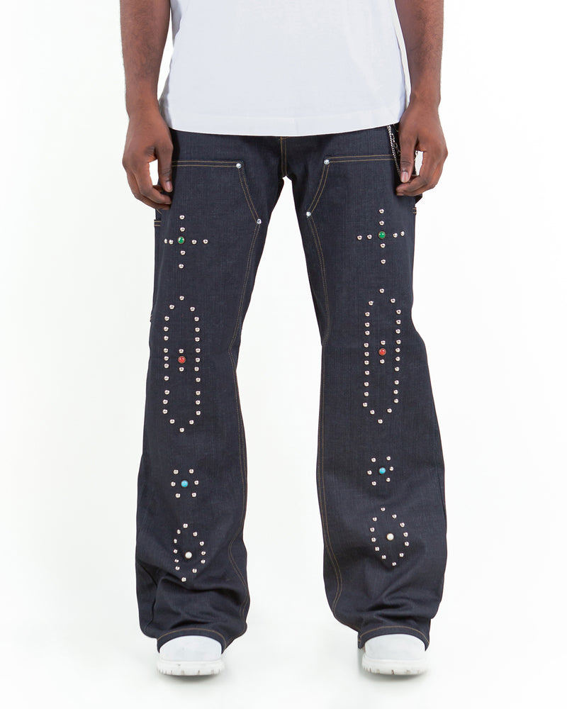 THE BAGGY - COOPER ( STUDDED DENIM ) – GOLDEN