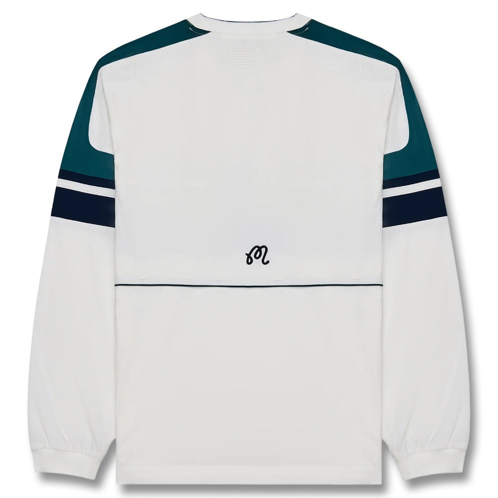 Malbon Sportiva Nylon Popover Golf Sweater White - SS25 Men – Golfio