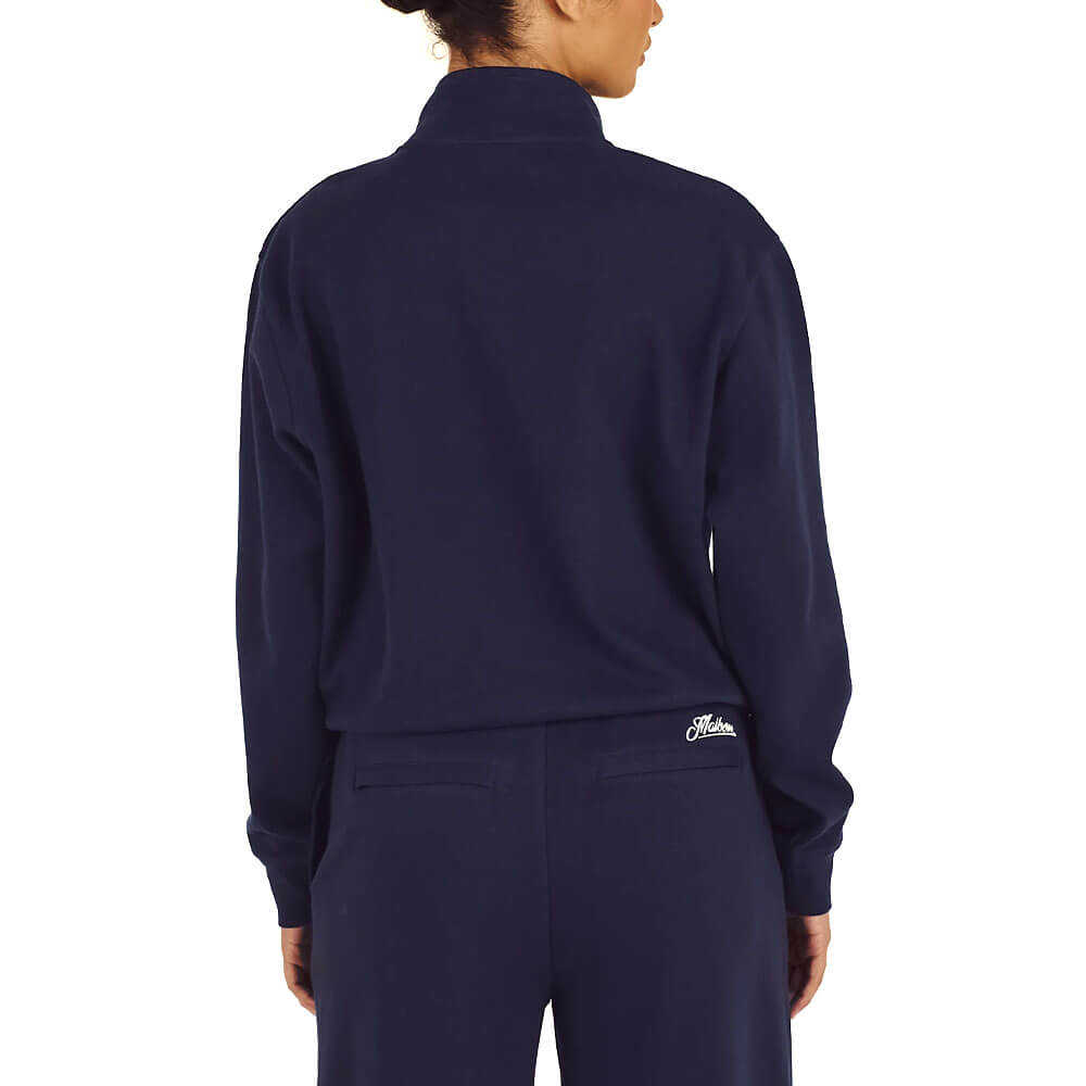 Malbon Cleo Golf Sweatshirt Navy - FW25 Women – Golfio