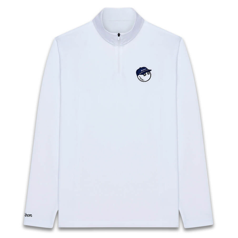 Malbon Flyer Mid Layer Golf Pullover White - 25 Men – Golfio