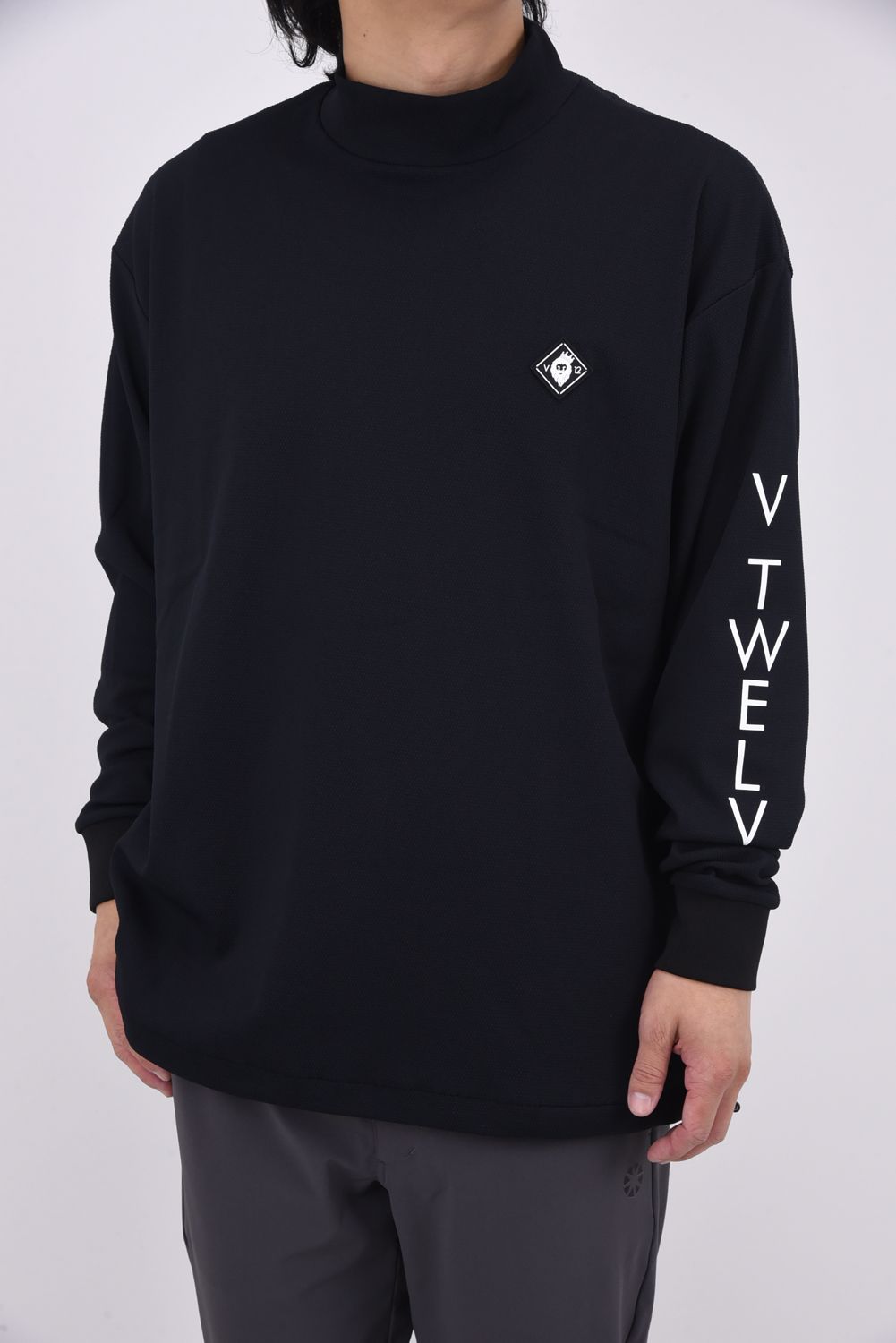 新品・タグ付き】BRIEFING メンズ モックネック ネオン ボーダー M