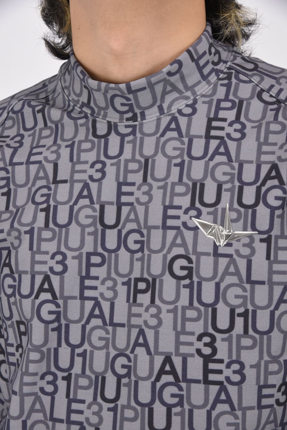 1PIU1UGUALE3 GOLF グレー ロゴシャツ サイズV 1PIU1UGUALE3 GOLF